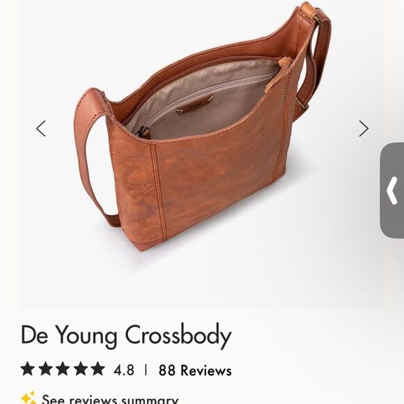 The Sak 2025 brown tan tobacco floral embossed Leather de young Bag NWT - Picture 3 of 14